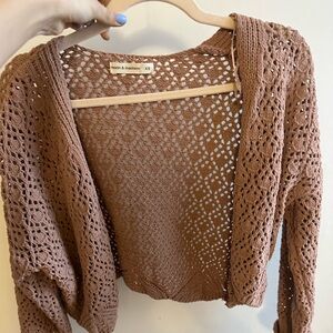 Boho Style Open-Knit Cardigan